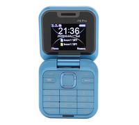 I16pro Small Flip Phone 16GB Dual SIM 1.77” Blue for Kids & Seniors
