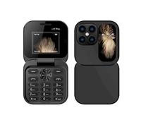 i17 Pro Mini Folding Flip Phone with FM Radio, Magic Voice, Blacklist, Quick Dial, Vibration, 2 SIM Cards, Foldable Small Screen, Easy to Use, Gift for Father’sim/Mother's Day