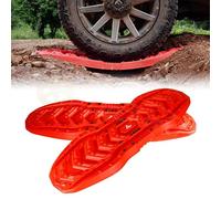 I1MOTOR Red Recovery Boards Tire Traction Mats With Storage Bag, Assist Off-Road Trapped Vehicles To Escape Desert, Snow And Climbing Obstacles, Car Extraction Accessories, 42.13"x13.98"x2.36", 2pcs