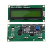 I2C LCD Module Shield 1602 Display 16x2 Characters for Arduino/Raspberry Pi, Adjustable Backlight and Contrast Functionality (D)