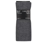 I2I Childrens 3 Pair Girls Tights Back to School Plain Coloured Cotton Rich, 5-6 Years,Grey - 3 Pairs