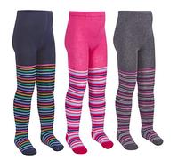 i2i Girls Cotton Rich Design Tights 3 Pack Multi Stripes 7-8 Years