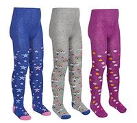 i2i Girls Cotton Rich Design Tights 3 Pack Rainbow Star & Spot 2-3 Years