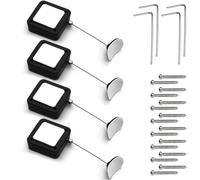I3C 4 x 2 m retractable TV remote control loss prevention cable, extendable anti-theft pull box, remote control anti-loss cable for TV DVD game consoles
