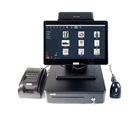 I5 8G 128G 14inch Touch Screen Cash Register with Free Pos System 58mm Thermal Ticket Printer Payment Terminal(I5 8G 128 WiFi VFD)