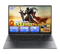 i5 Gaming Laptop,16" Laptop Computer 24GB RAM 1TB SSD, Win 11 pro Notebook PC, Office Suite,1920 x 1200 FHD 16:10, with BT5.0 Wi-Fi, 3xUSB A, HDMI, RJ45, Backlit Keyboard, (24GB RAM,1TB SSD)