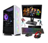 (i5, GTX1650 4GB) GAMING PC BUNDLE: INTELCORE/ 16GB RAM/ 1TB + 128GB SSD/ NIVIDIA GEFORCE / 22" MON/WINDOWS 10/WHITE LUNA