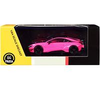 i8 Liberty Walk Hot Pink and Black 1/64 Diecast Model Car by Paragon PA-55150