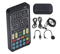 I9 Voice Changer, Mini Portable Voice Changer Device Multifunction Live Sound Card Live Streaming Equipment with Microphone for Computers Phones Tablets and Gaming Anchor