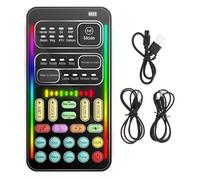 I9 Voice Changer Set Mini Sound Card 8 Voices 8 Effects for Gaming | Portable Recording Sound Card, Handheld Voice Modulator, Live Streaming Audio Mixer, Plug and Play 3.5mm, Gaming and Chat