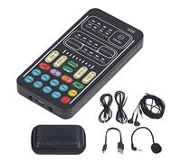 I9 Voice Changer Set, Portable Sound Board Voice Changer with LED Lights, Multifunction Mini Live Broadcast Voice Disguiser, 8 Different Sounds/Effects, for Phone PC Laptops