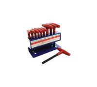 I9070 10pc T-Handle Hex Key Set (2-10mm) with Storage Rack - Heat-Treated Allen Wrenches