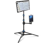IA Stands ECT3 Sheet Music Tablet Tripod Stand - Folding Music Stand with tablet holder - Portable Music Display Stand for Sheet Music - Perfect Music Gifts - The Ultimate Multi-purpose Stand