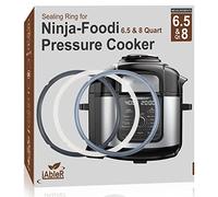 iAbler for Ninja Foodi Sealing Ring Silicone Gasket Seal for Ninja Foodi Pressure Cooker 6.5 Quart and 8 Qt FD401/FD301/OS301 Replacement Gasket Ring Set 110FY300 - Sweet, Savory & Mild - 3 Pack