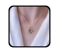 Iaceble Boho Amethyst Heart Pendent Necklace Gold Amethyst Heart Necklace Amethyst Heart Choker Necklace Purple Crystal Heart Chain Necklace Love Heart Collar Necklace Jewelry for Women