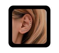 Iaceble Boho Ear Climbers, Star Stud Earrings, Crawlers, Tiny Ear Cuffs & Minimalist Cluster Cuffs - Gold Star Jewelry for Women