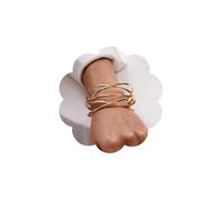 Iaceble Punk Cross Wire Bangle Bracelet Gold Wrist Cuff Wrap Bracelet Chunky Bangle Bracelet Adjustable Wide Cuff Bracelet X Cross Open Bangle Bracelet Jewelry for Women, L, Zinc, no gemstone