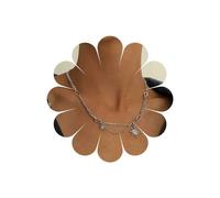Iaceble Punk North Star Pendant Necklace Layered North Star Necklace Choker Sunburst Pendant Necklace Silver Star Chain Necklace Jewelry for Women
