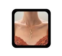 Iaceble Punk Snake Pendant Necklace Gold Snake Choker Necklace Gothic Snakes Chain Necklaces Vintage Thin Serpent Necklaces Jewelry for Women, Zinc, No Gemstone