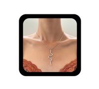 Iaceble Punk Snake Pendant Necklace Gold Snake Choker Necklace Gothic Snakes Chain Necklaces Vintage Thin Serpent Necklaces Jewelry for Women, Zinc, No Gemstone
