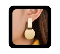 Iaceble Vintage Disc Dangle Earrings Gold Square Stud Earrings Metal Geometric Drop Earrings Boho Round Disc Dangle Earrings Jewelry for Women