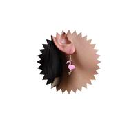 Iaceble Vintage Enamel Flamingo Dangle Earrings Pink Flamingos Earrings Bird Flamingo Drop Earrings Flamingo Bird Earrings Jewelry for Women