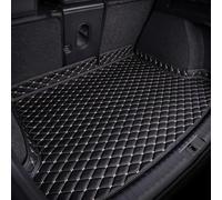 IACNAY Car Boot Mats for Audi Q7 New energy 2017-2023, Leather Trunk Mat All-weather Boot Liner Mats Raised Edges Cargo Liners Waterproof Cargo Rear Trunk Protector Mat,Black Beige