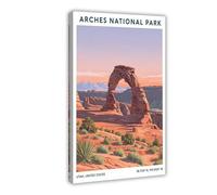 IADNG Arches, Utah National Park Travel Poster Canvas Poster Bedroom Decor Landscape Decor Gift 12x18inch(30x45cm)