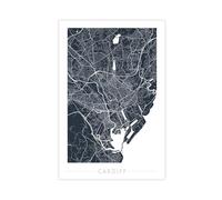 IADNG Cardiff City Centre Poster Canvas Poster Wall Art Print Picture Paintings 12x18inch(30x45cm)