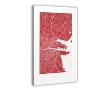 IADNG Dublin City Street Poster Canvas Poster Wall Art Print Picture Paintings 08x12inch(20x30cm)