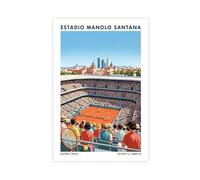 IADNG Estadio Manolo Santana Tennis Court Arena Poster Canvas Poster Bedroom Decor Landscape Decor Gift 12x18inch(30x45cm)