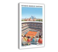 IADNG Estadio Manolo Santana Tennis Court Arena Poster Canvas Poster Wall Art Print Picture Paintings 12x18inch(30x45cm)