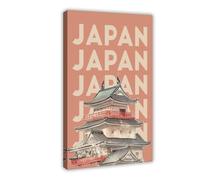 IADNG Japanese Castles Canvas Poster Bedroom Decor Landscape Decor Gift 08x12inch(20x30cm)