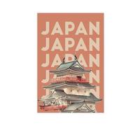 IADNG Japanese Castles Canvas Poster Bedroom Decor Landscape Decor Gift 24x36inch(60x90cm)