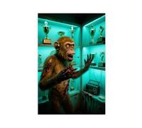 IADNG Mutant Golden Monkey Horror Poster (2) Canvas Poster Bedroom Decor Landscape Decor Gift 08x12inch(20x30cm)
