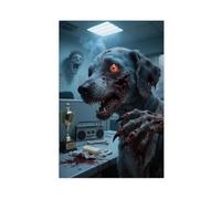 IADNG Mutant Kangal Dog Horror Poster (1) Canvas Poster Wall Art Print Picture Paintings 16x24inch(40x60cm)