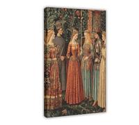 IADNG Pre-Raphaelite Medieval Court Art Print Canvas Poster Bedroom Decor Landscape Decor Gift 20x30inch(50x75cm)