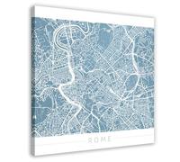 IADNG Rome City Street Map Poster Canvas Poster Bedroom Decor Landscape Decor Gift 16x16inch(40x40cm)