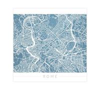 IADNG Rome City Street Map Poster Canvas Poster Wall Art Print Picture Paintings 28x28inch(70x70cm)