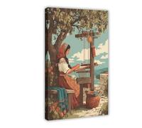 IADNG Sardinian Weaver Under Fig Tree = Canvas Poster Wall Art Print Picture Paintings 24x36inch(60x90cm)