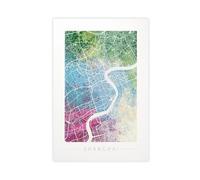 IADNG Shanghai City Street Poster Canvas Poster Bedroom Decor Landscape Decor Gift 12x18inch(30x45cm)