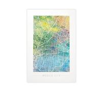 IADNG Street Map Poster of Mexico City, Mexico Canvas Poster Bedroom Decor Landscape Decor Gift 08x12inch(20x30cm)