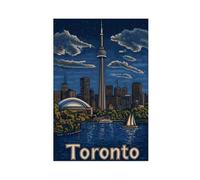 IADNG Toronto Canada Travel Poster Canvas Poster Bedroom Decor Landscape Decor Gift 24x36inch(60x90cm)
