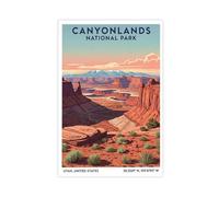 IADNG Utah's Canyonlands National Park Poster Canvas Poster Bedroom Decor Landscape Decor Gift 16x24inch(40x60cm)
