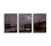 IADNG Victoria Harbour Canvas Poster Bedroom Decor Landscape Decor Gift 20x30inch(50x75cm)