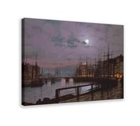 IADNG Victoria Harbour Canvas Poster Bedroom Decor Landscape Decor Gift 20x30inch(50x75cm)