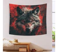 IAEXFGHJZ 3D Grey Wolves Printed Wall Blanket Home Decoration Bedding Poster Wall Art Tapestry Tapestries Wall Hanging Soft Polyester for Bedroom,Decorations Beach Blanket College Dorm 70cmx100cm