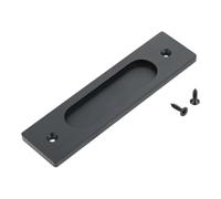 IAFANOZ 1pc for Sliding Door Handle w/Screw Alloy Barn Gate Wardrobe Cabinet Doors Windows Pull Non-Slotted Easy Install Black White Bronze(Black)