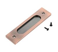 IAFANOZ 1pc for Sliding Door Handle w/Screw Alloy Barn Gate Wardrobe Cabinet Doors Windows Pull Non-Slotted Easy Install Black White Bronze(Red Copper)