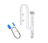 IAFVKAI 17mm Glass Aquatic Inflow Lily Pipe with Surface Skimmer for Aquarium Filter 5/8" i.d. (16/22mm) Tubing and Stainless Steel 90cm Flexible Cleaning Brush for Aquarium Planted Tank